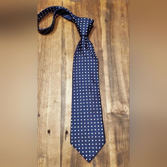 Tommy Hilfiger Executive Level Men's Polka Dot Neck Tie - Picture 2 of 6